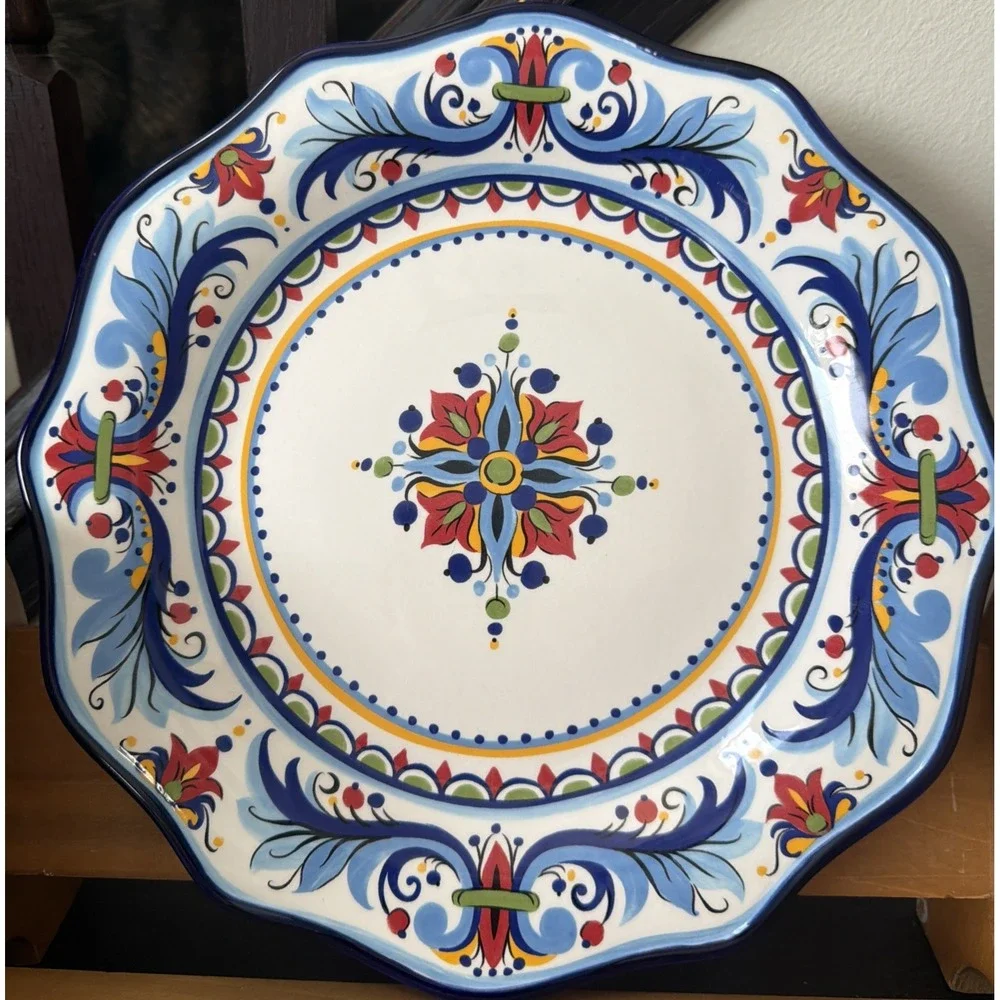 Handcrafted Espana Lifestyle San Marino Dinner Plate 11.25'' SomeScratches…..